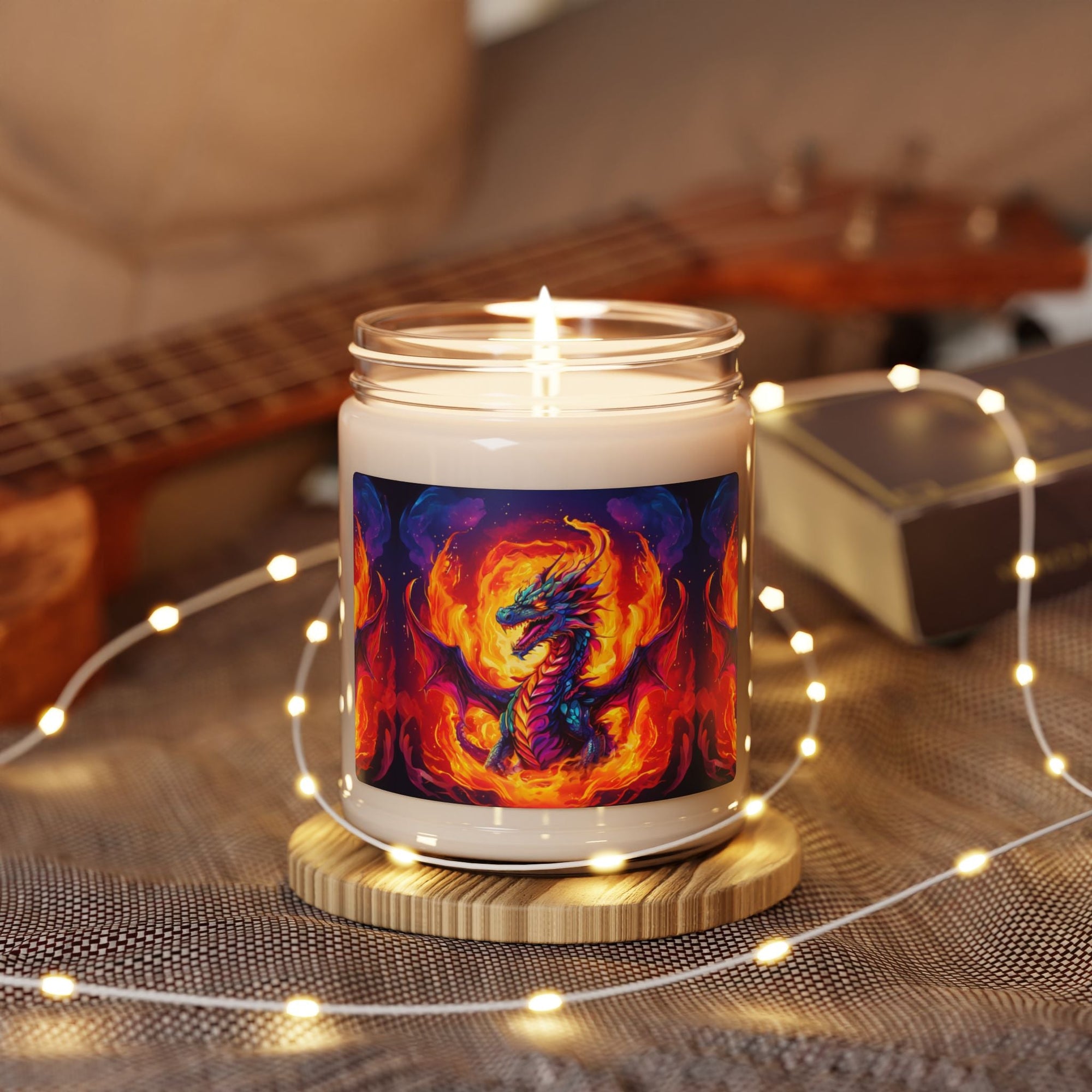 Mystical Dragons Breathe Scented Soy Candle - 9oz | Vibrant Fantasy Home Decor & Gift - S - Mart Shop Smart Treasures