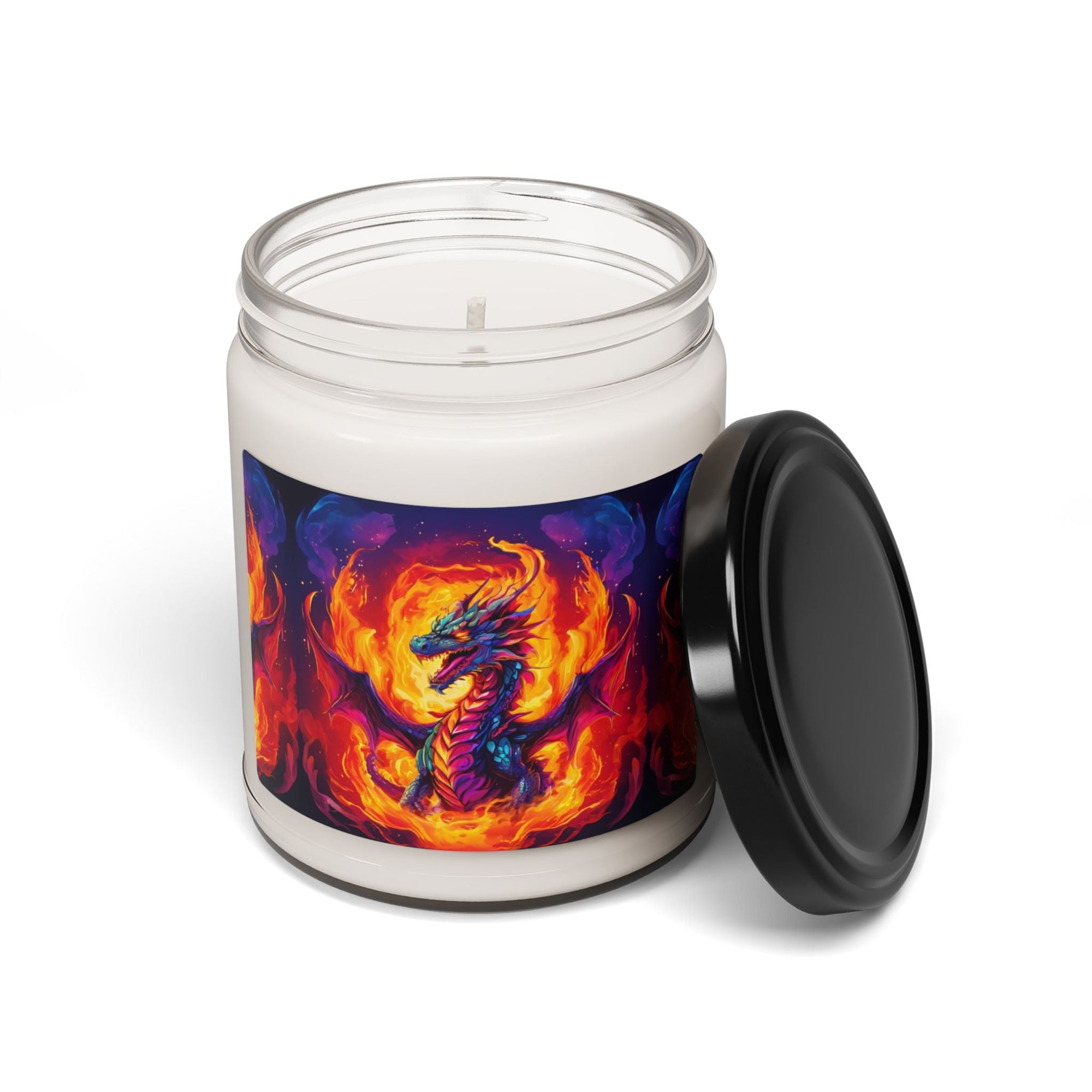 Mystical Dragons Breathe Scented Soy Candle - 9oz | Vibrant Fantasy Home Decor & Gift - S - Mart Shop Smart Treasures