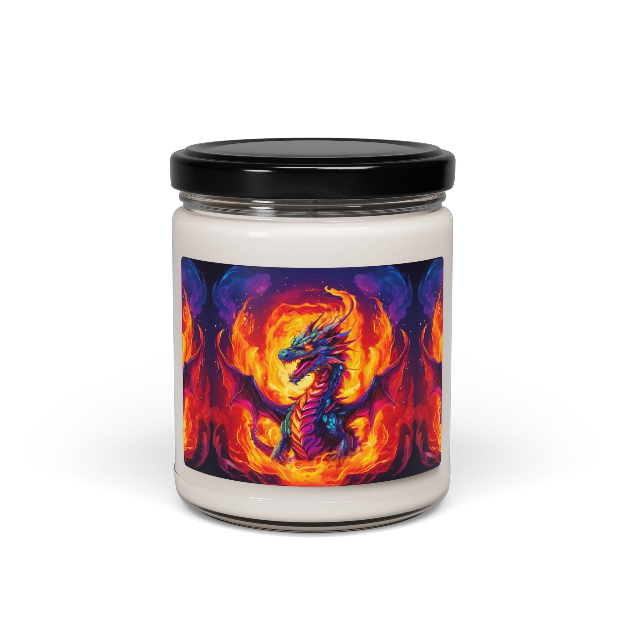Mystical Dragons Breathe Scented Soy Candle - 9oz | Vibrant Fantasy Home Decor & Gift - S - Mart Shop Smart Treasures