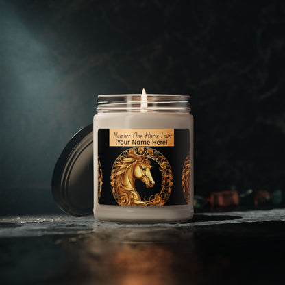 Number One Horse Lover Customizable candle 9 oz - S-Mart Shop Smart Treasures