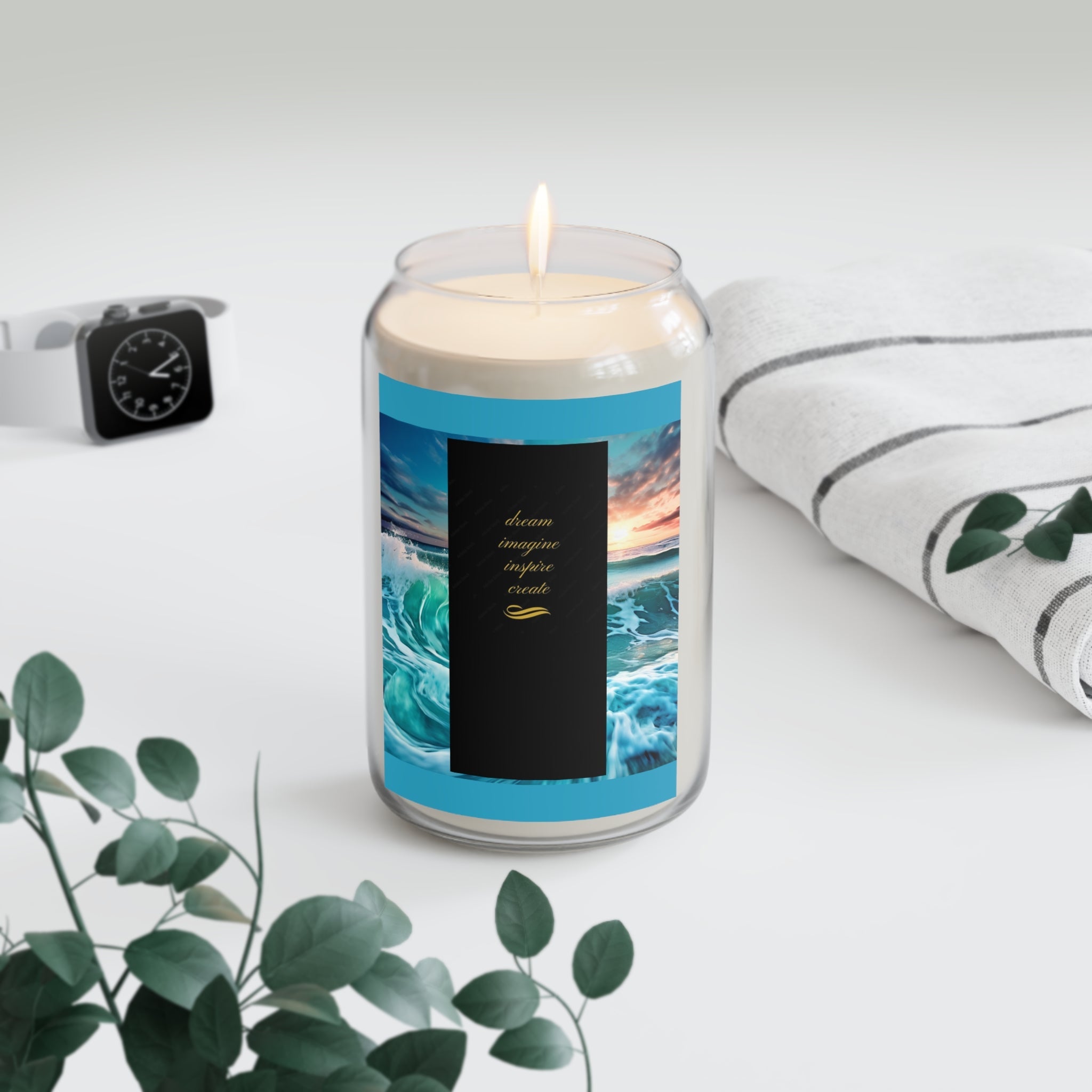 Ocean Breeze Scented Candle - Dream Inspire Create - 13.75oz - S-Mart Shop Smart Treasures