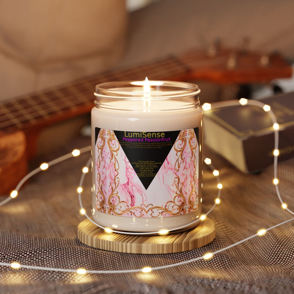 Peppered Passionfruit Scented Soy Candle - 9oz Aromatherapy Gift - S-Mart Shop Smart Treasures