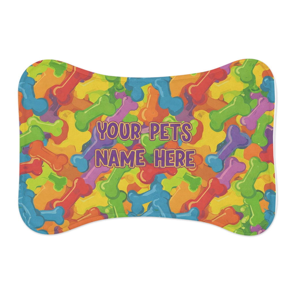 Personalized Colorful Pet Feeding Mat - Customizable with Your Pet's Name - S - Mart Shop Smart Treasures