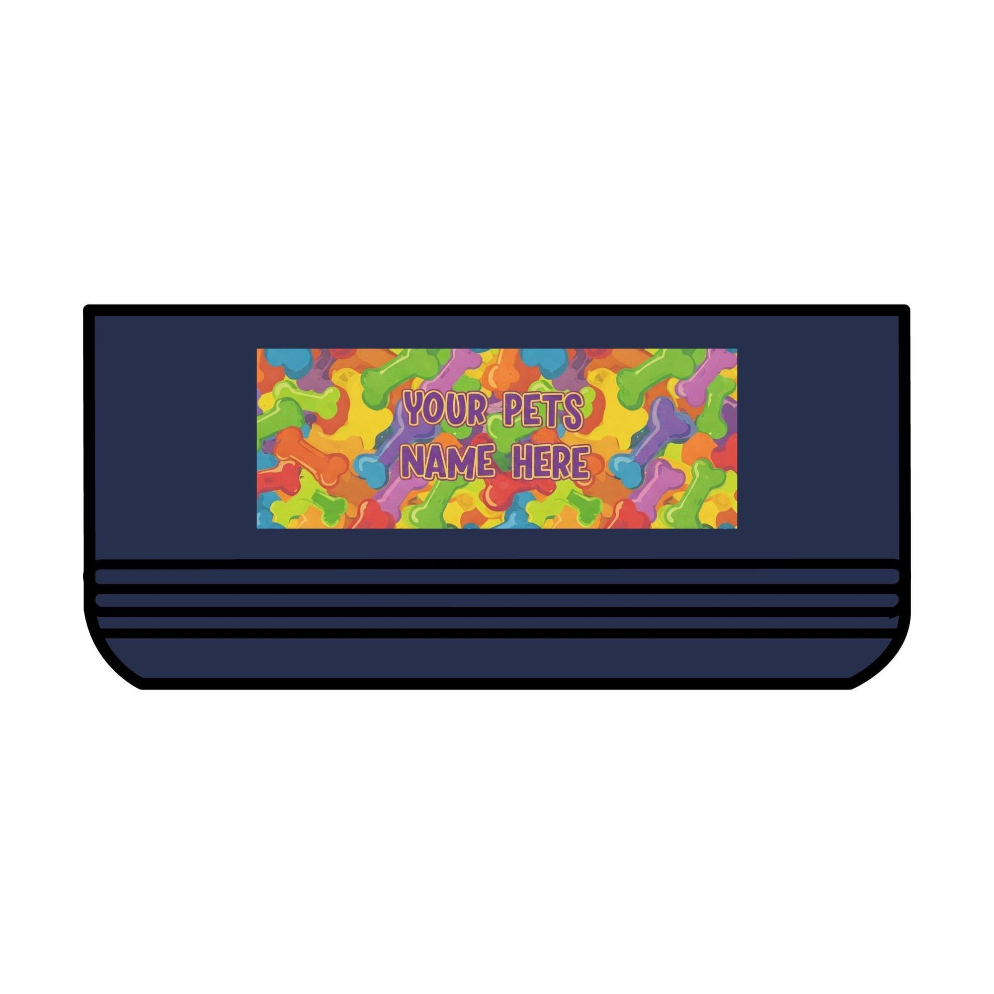 Personalized Pet Bowl with Colorful Bone Pattern - 18oz - S - Mart Shop Smart Treasures
