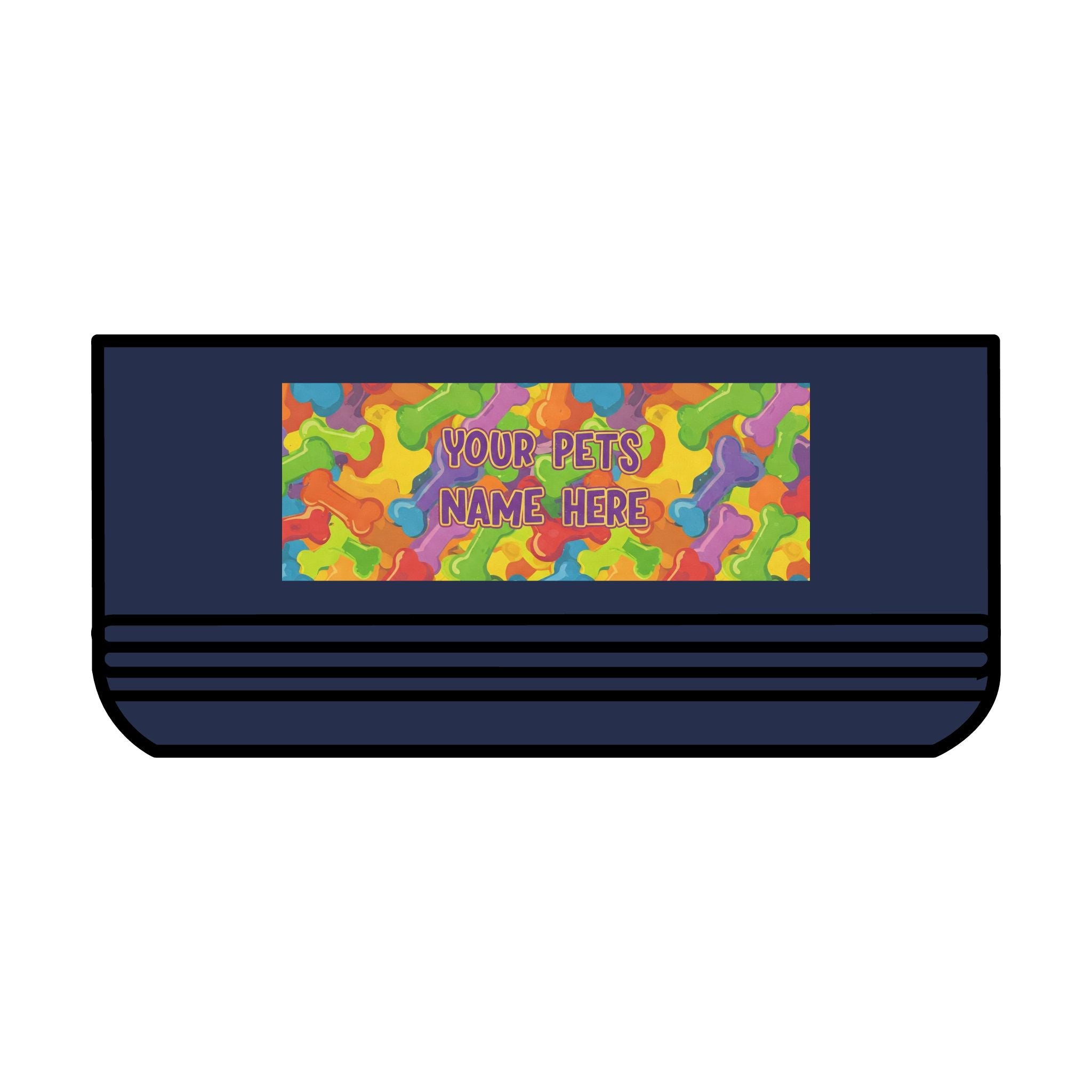 Personalized Pet Bowl with Colorful Bone Pattern - 18oz - S-Mart Shop Smart Treasures