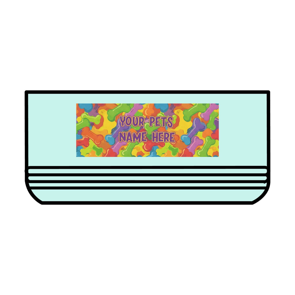 Personalized Pet Bowl with Colorful Bone Pattern - 18oz - S - Mart Shop Smart Treasures