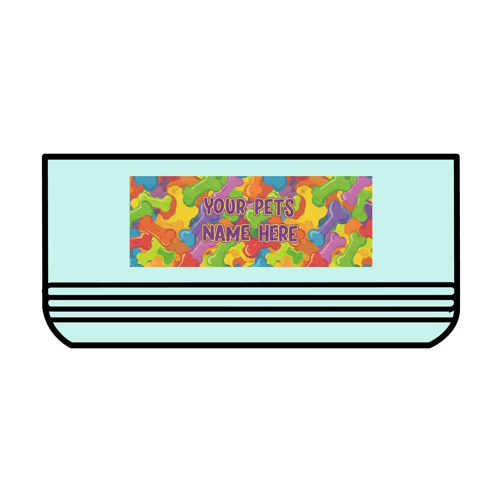 Personalized Pet Bowl with Colorful Bone Pattern - 18oz - S - Mart Shop Smart Treasures