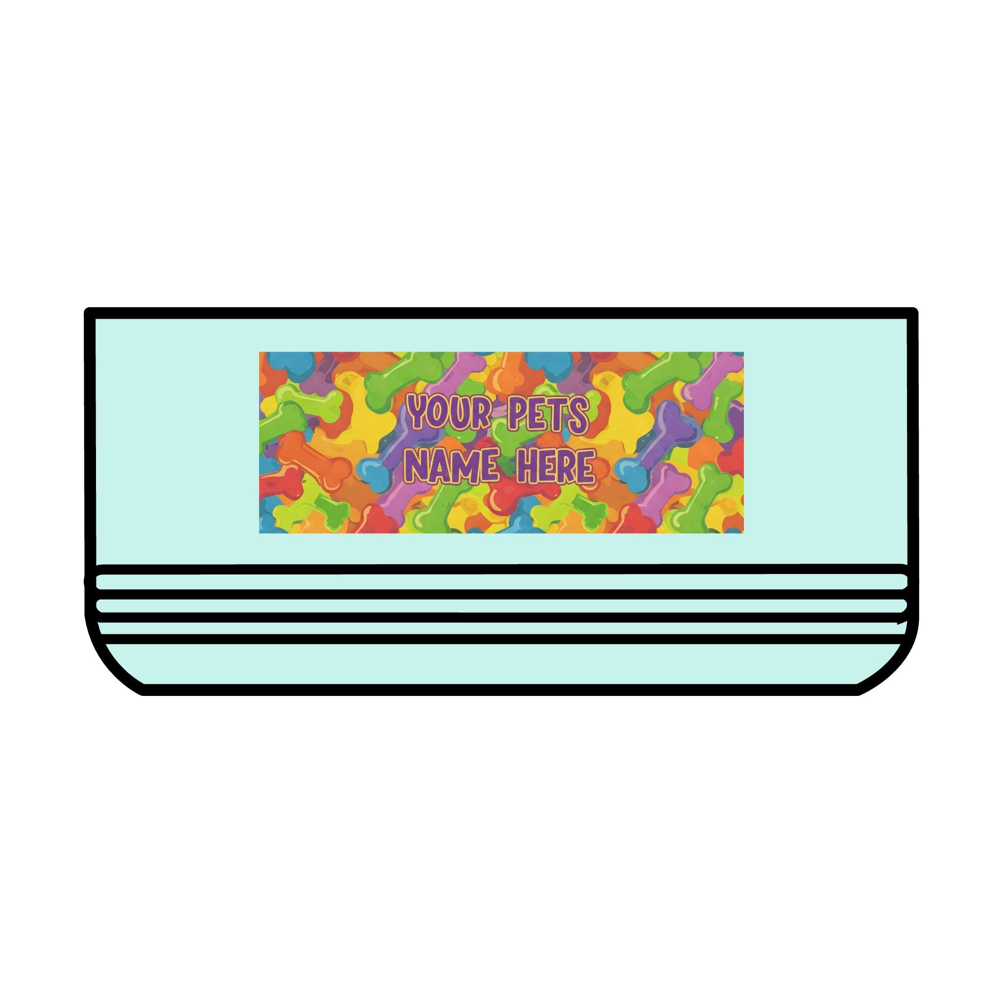 Personalized Pet Bowl with Colorful Bone Pattern - 18oz - S-Mart Shop Smart Treasures