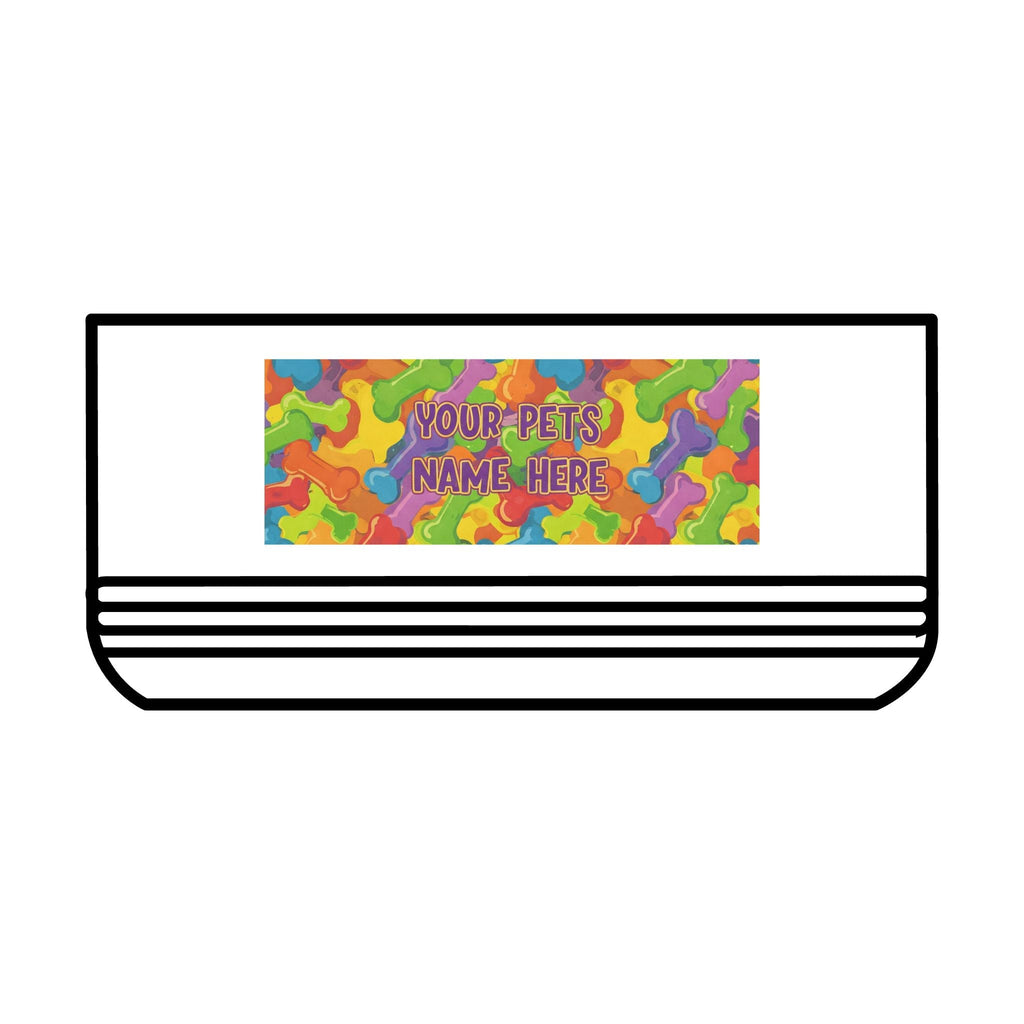 Personalized Pet Bowl with Colorful Bone Pattern - 18oz - S - Mart Shop Smart Treasures