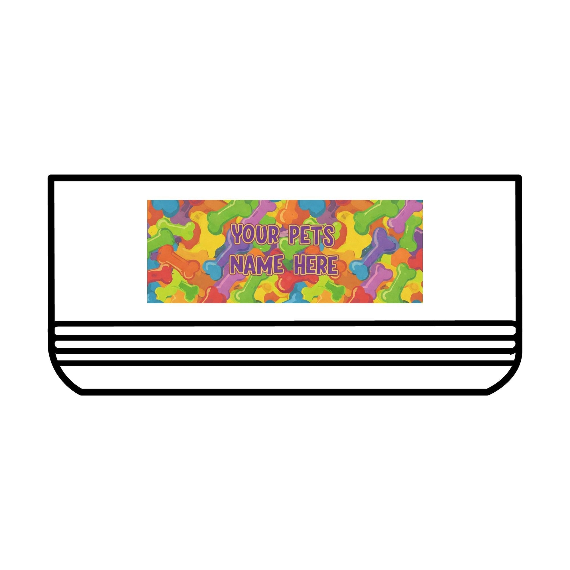 Personalized Pet Bowl with Colorful Bone Pattern - 18oz - S - Mart Shop Smart Treasures