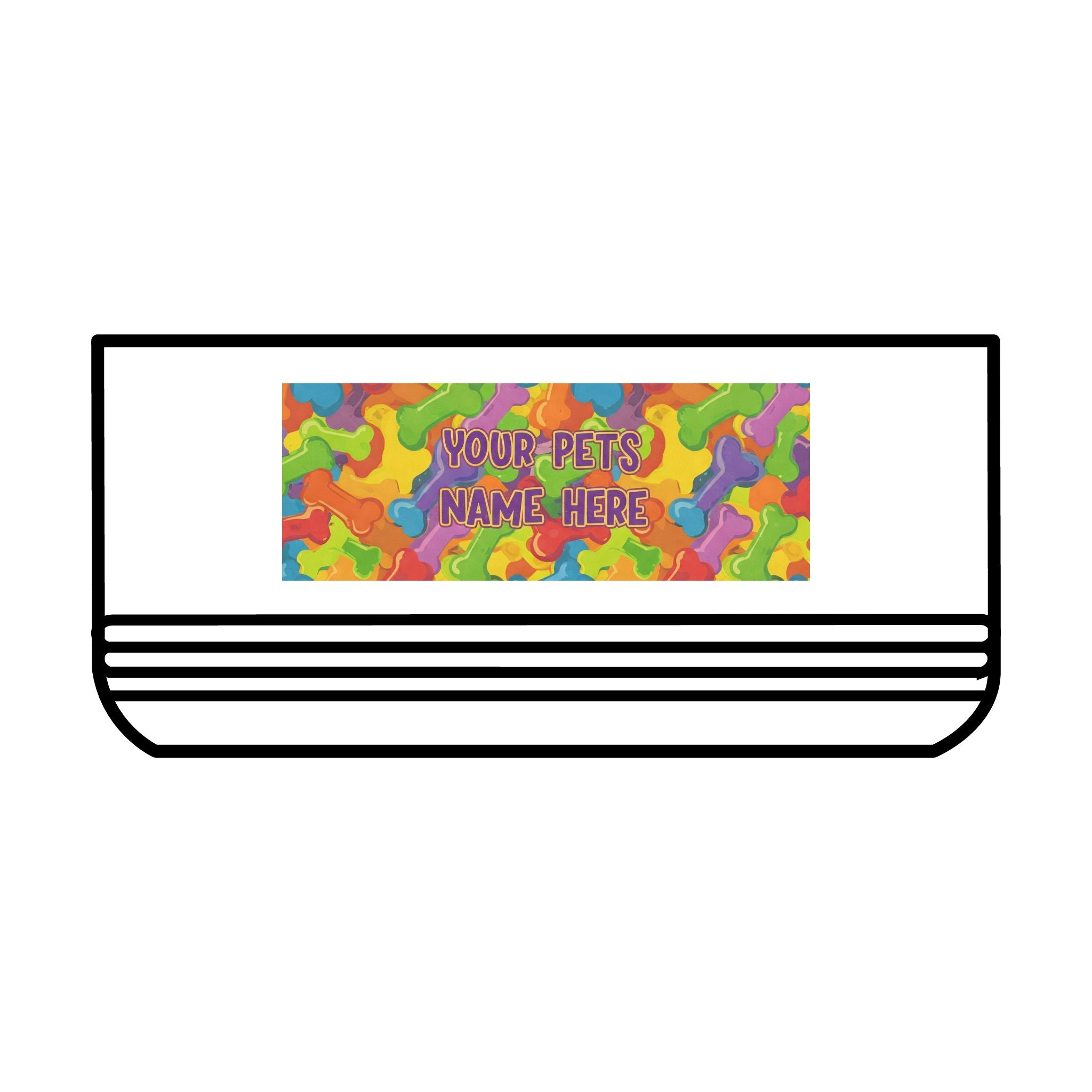 Personalized Pet Bowl with Colorful Bone Pattern - 18oz - S-Mart Shop Smart Treasures