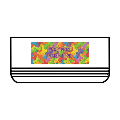 Personalized Pet Bowl with Colorful Bone Pattern - 18oz - S-Mart Shop Smart Treasures