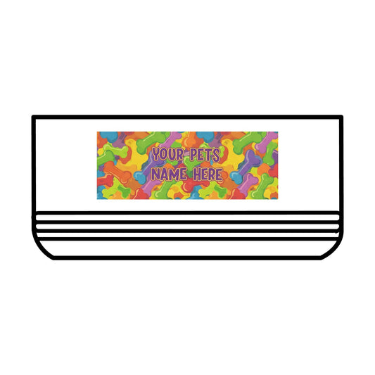 Personalized Pet Bowl with Colorful Bone Pattern - 18oz - S-Mart Shop Smart Treasures