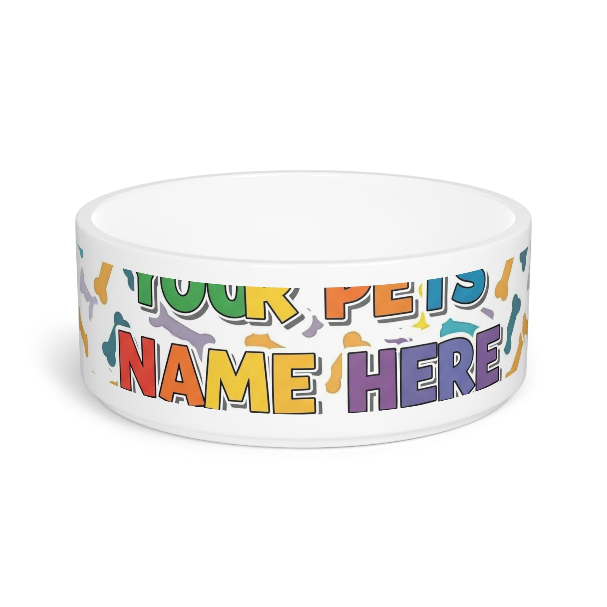 Personalized Pet Bowl with Fun Colors - Perfect for Dogs and Cats - S - Mart Shop Smart Treasures