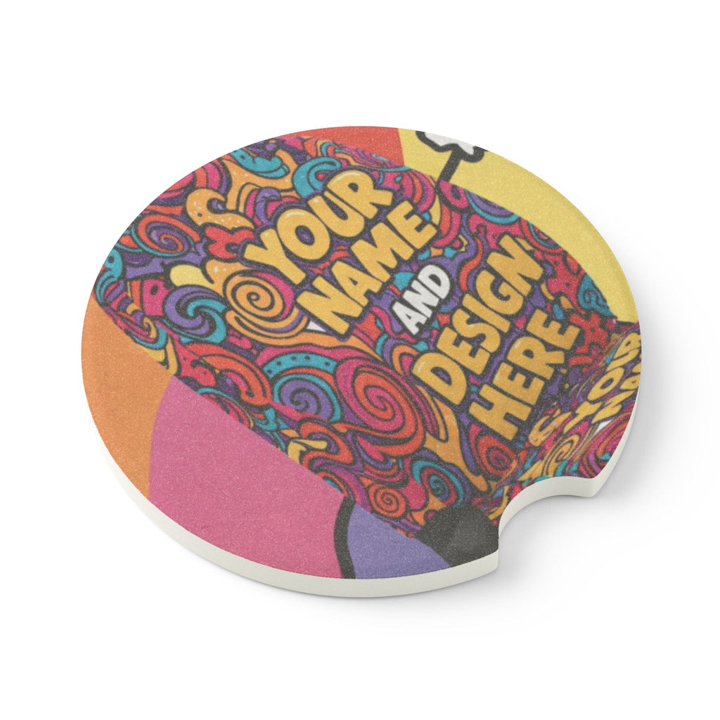 Personalized Soapstone Car Coaster - Unique Colorful Design for Your Vehicle - S - Mart Shop Smart Treasures