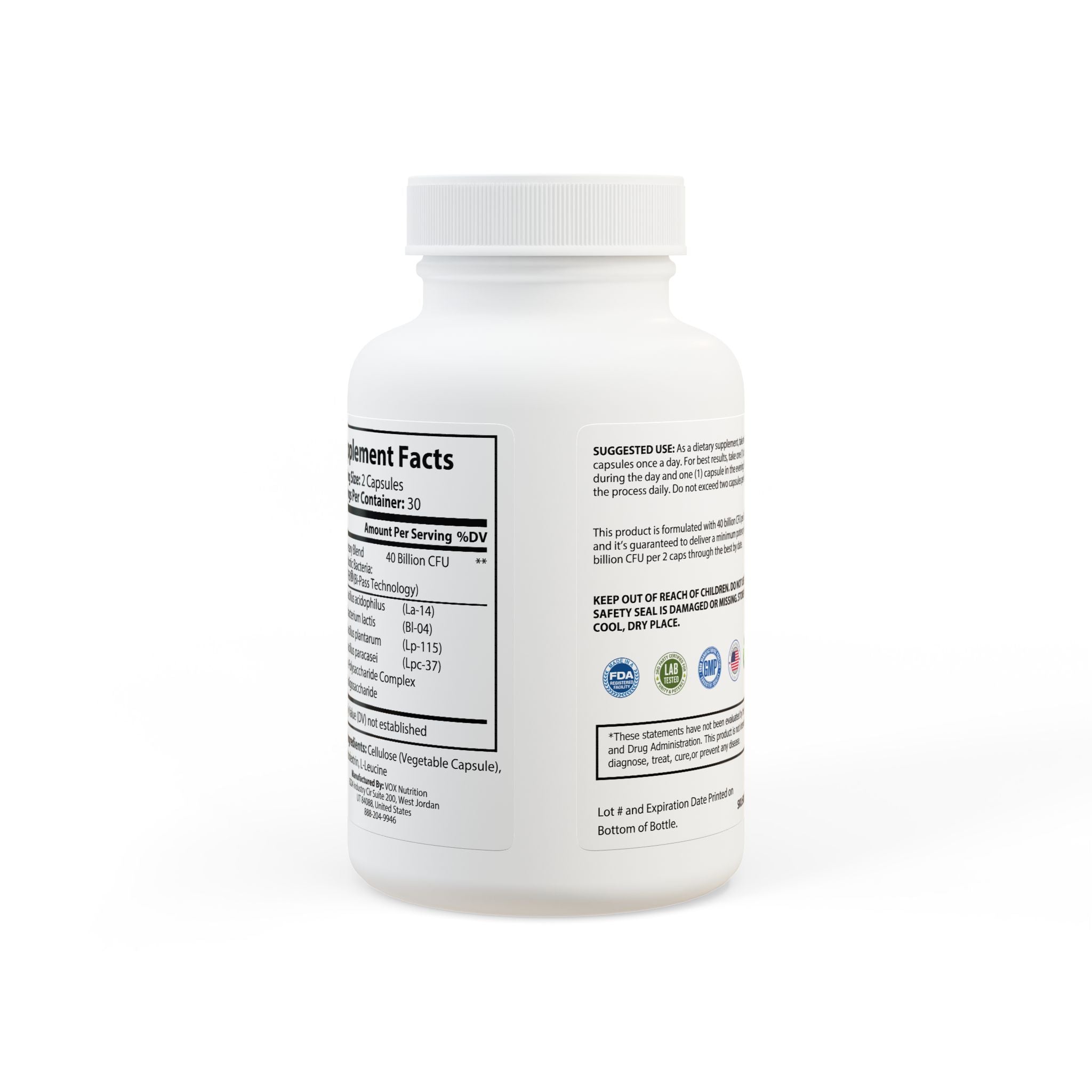 Probiotics Supplement (60 Capsules) - S-Mart Shop Smart Treasures