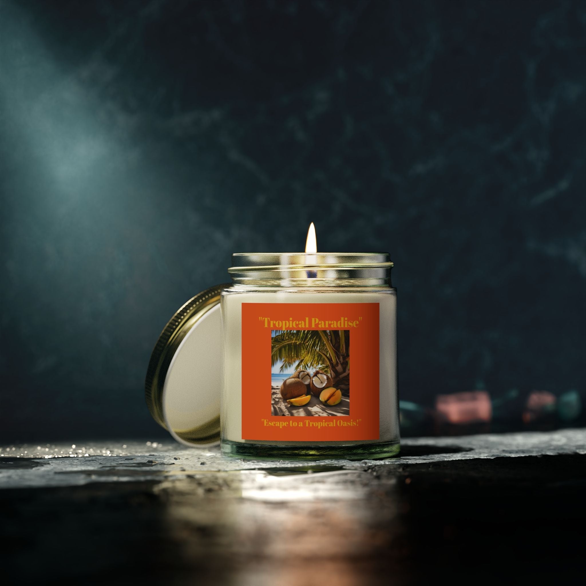 Scented Candles, Coconut Apricot Wax (4oz, 9oz) - S-Mart Shop Smart Treasures