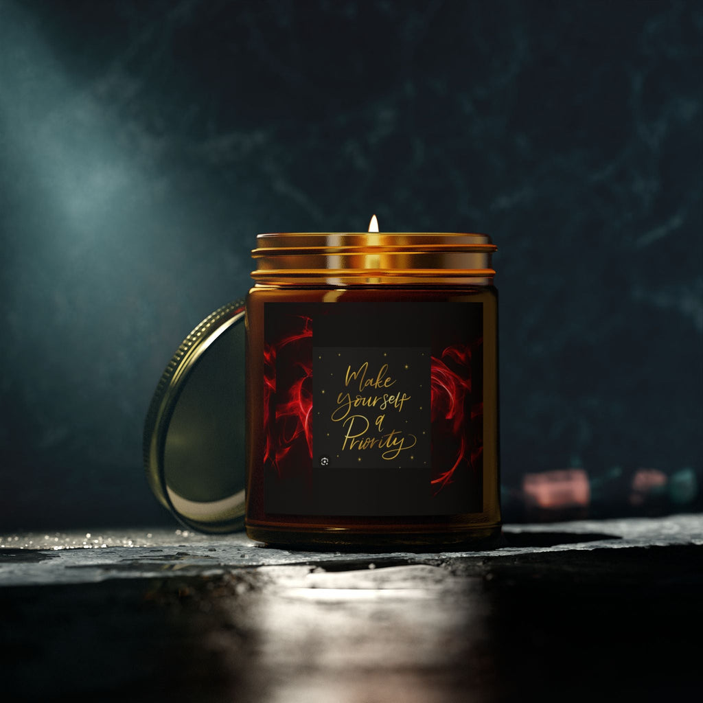 Scented Candles - 'Make Yourself a Priority' - Coconut Apricot Wax (4oz & 9oz) - S-Mart Shop Smart Treasures