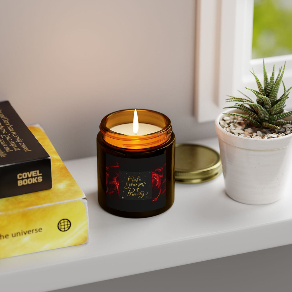 Scented Candles - 'Make Yourself a Priority' - Coconut Apricot Wax (4oz & 9oz) - S-Mart Shop Smart Treasures