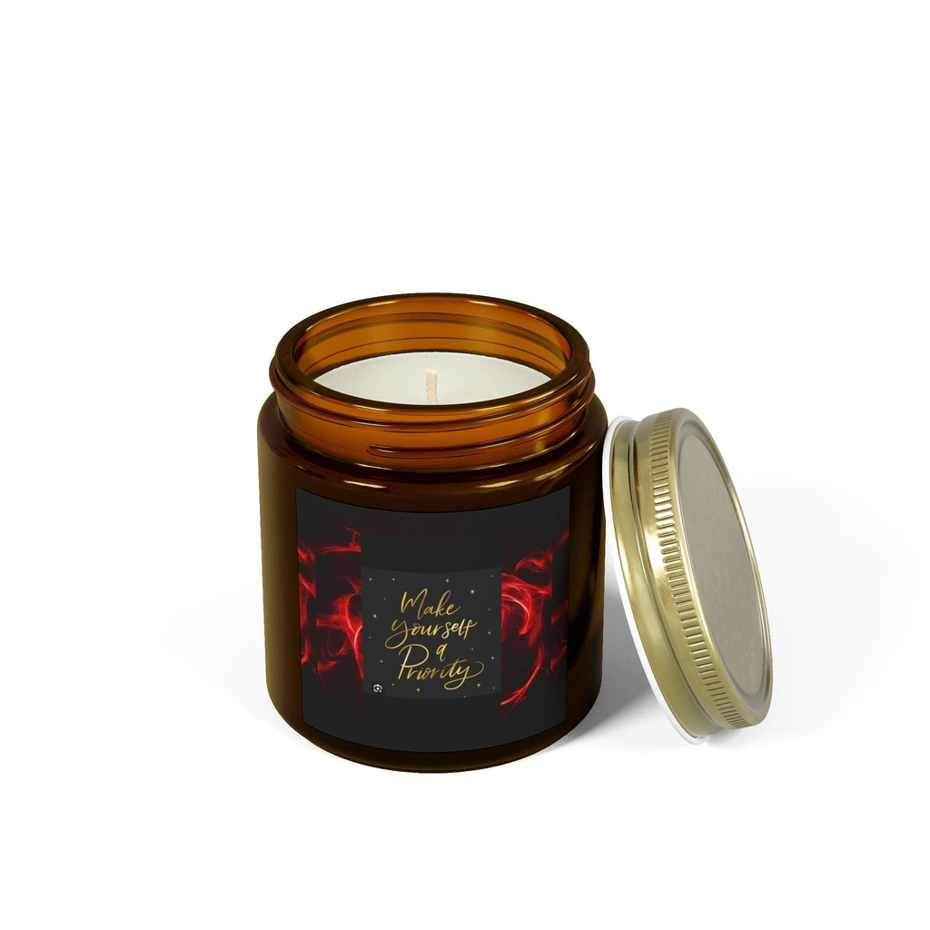 Scented Candles - 'Make Yourself a Priority' - Coconut Apricot Wax (4oz & 9oz) - S-Mart Shop Smart Treasures