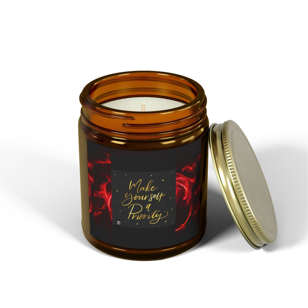 Scented Candles - 'Make Yourself a Priority' - Coconut Apricot Wax (4oz & 9oz) - S-Mart Shop Smart Treasures