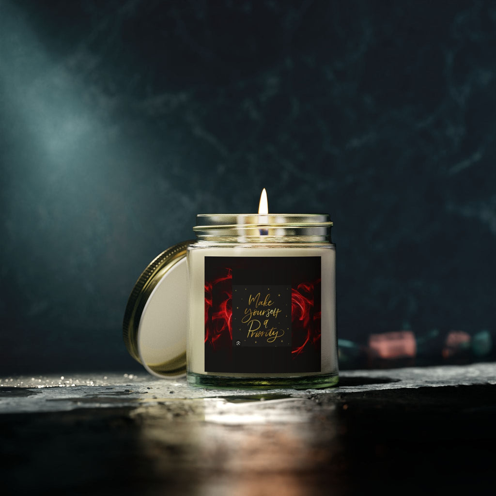 Scented Candles - 'Make Yourself a Priority' - Coconut Apricot Wax (4oz & 9oz) - S-Mart Shop Smart Treasures