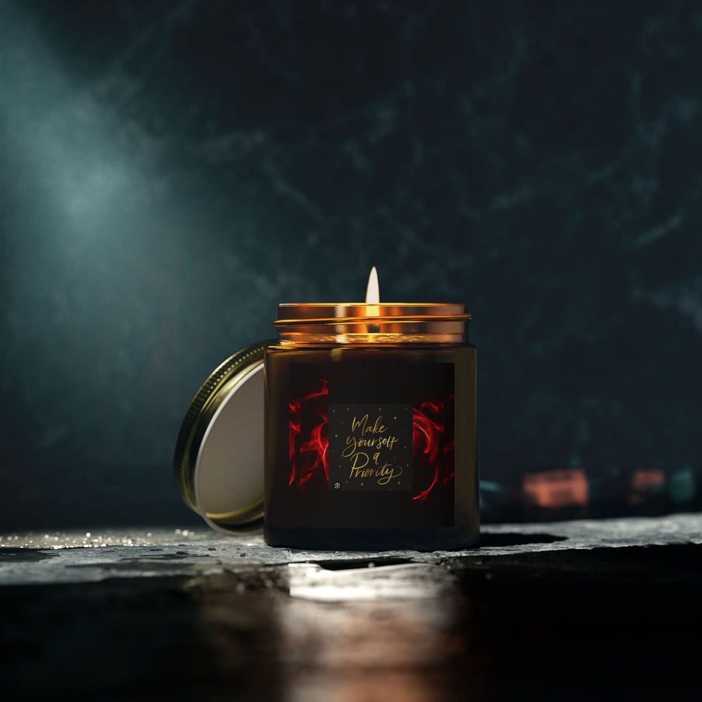 Scented Candles - 'Make Yourself a Priority' - Coconut Apricot Wax (4oz & 9oz) - S-Mart Shop Smart Treasures