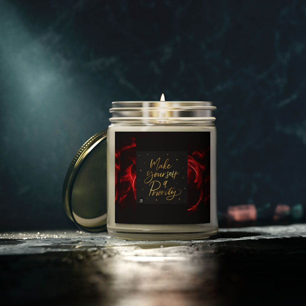 Scented Candles - 'Make Yourself a Priority' - Coconut Apricot Wax (4oz & 9oz) - S-Mart Shop Smart Treasures