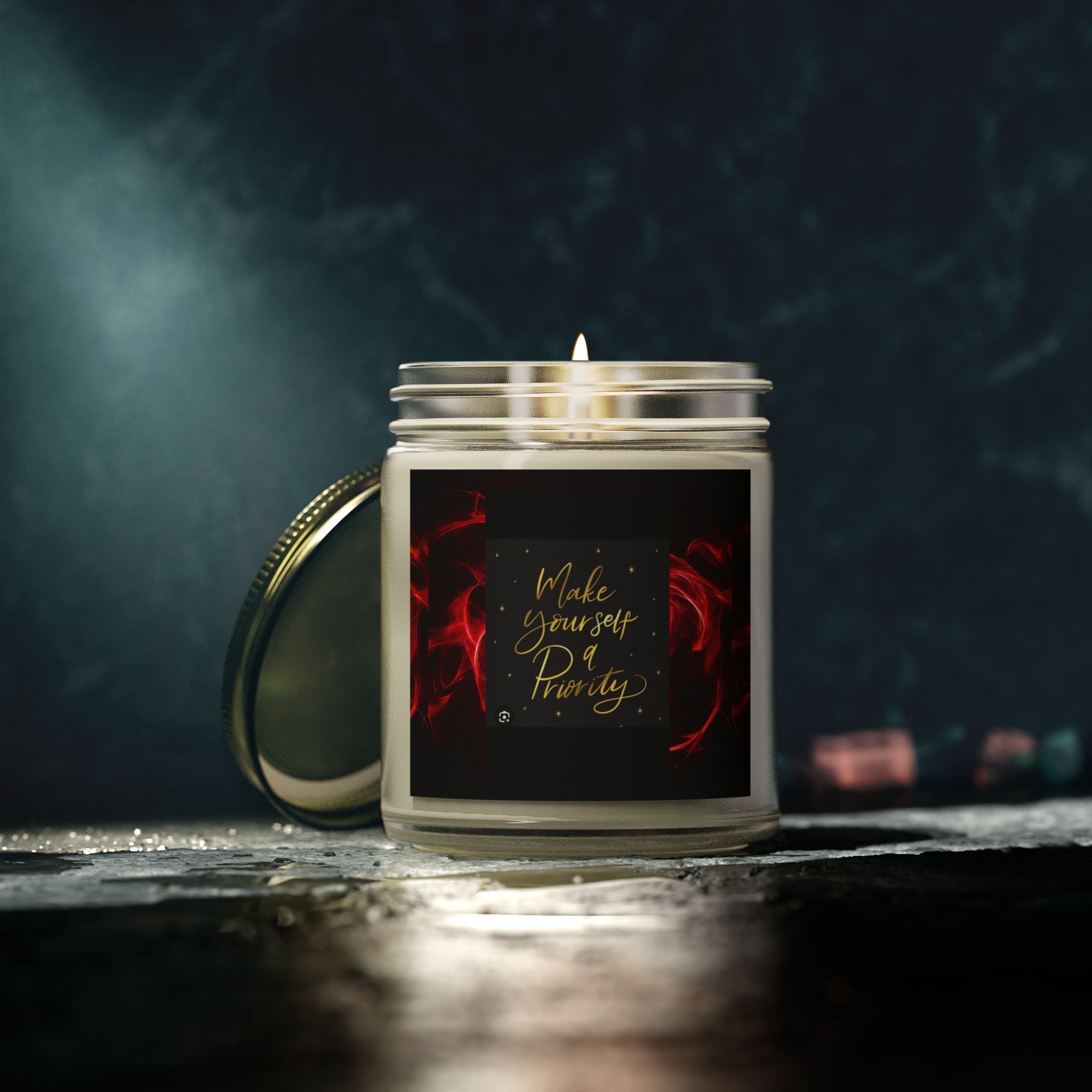 Scented Candles - 'Make Yourself a Priority' - Coconut Apricot Wax (4oz & 9oz) - S-Mart Shop Smart Treasures