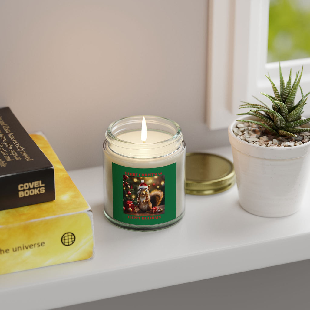 Scented Candles - Merry Christmas Holiday Decor with Festive Squirrel - S-Mart Shop Smart Treasures