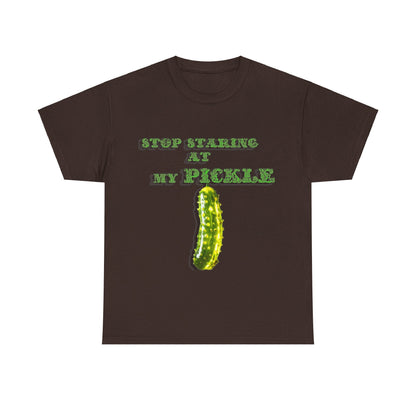 Stop Staring At My Pickle Unisex Heavy Cotton Tee - S-Mart Shop Smart Treasures