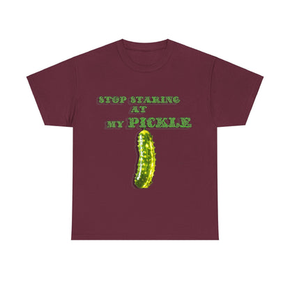 Stop Staring At My Pickle Unisex Heavy Cotton Tee - S-Mart Shop Smart Treasures