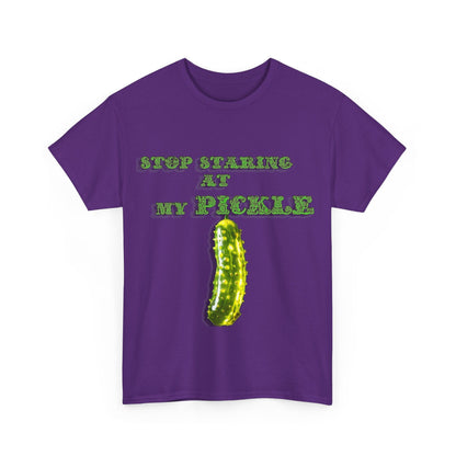 Stop Staring At My Pickle Unisex Heavy Cotton Tee - S-Mart Shop Smart Treasures