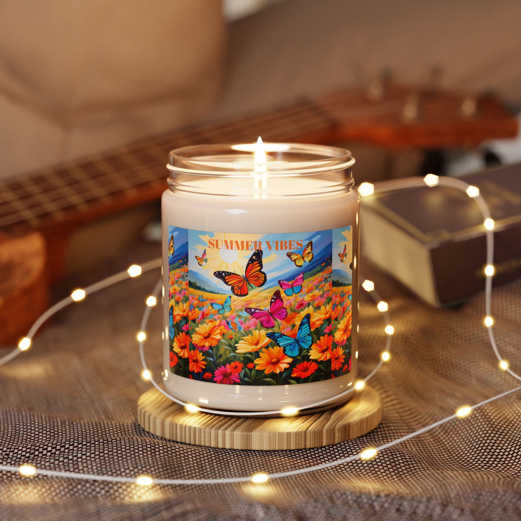 Summer Vibes Scented Soy Candle - 9oz - Aromatic Floral Experience - S-Mart Shop Smart Treasures