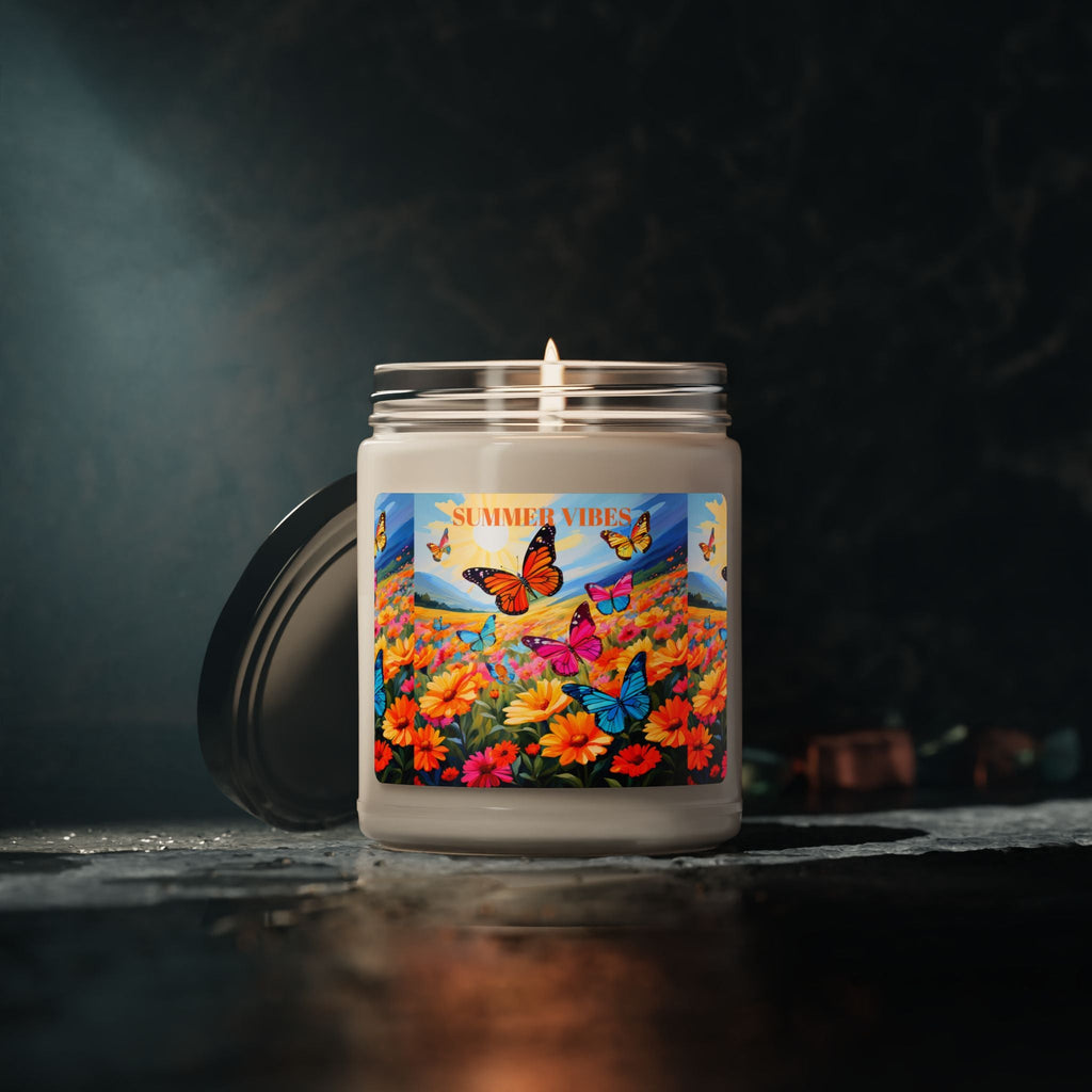 Summer Vibes Scented Soy Candle - 9oz - Aromatic Floral Experience - S-Mart Shop Smart Treasures