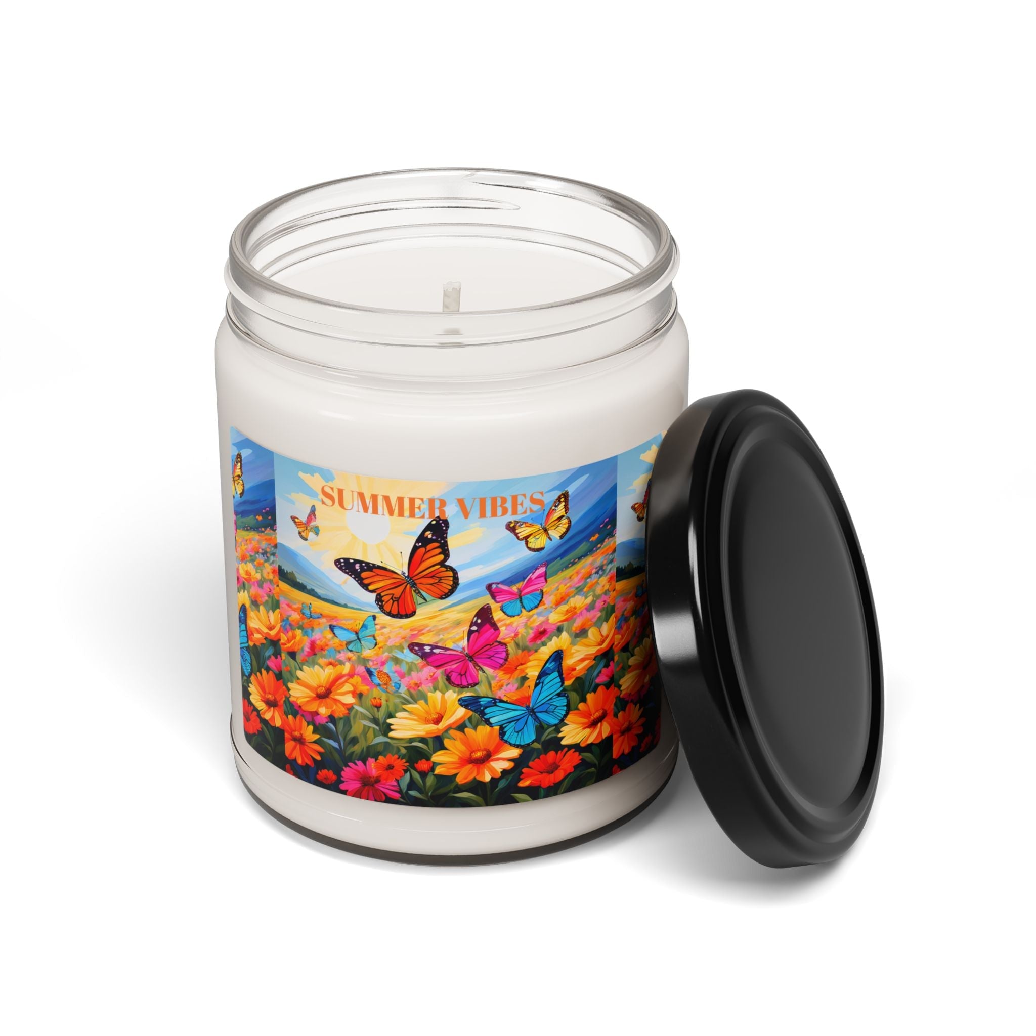 Summer Vibes Scented Soy Candle - 9oz - Aromatic Floral Experience - S-Mart Shop Smart Treasures