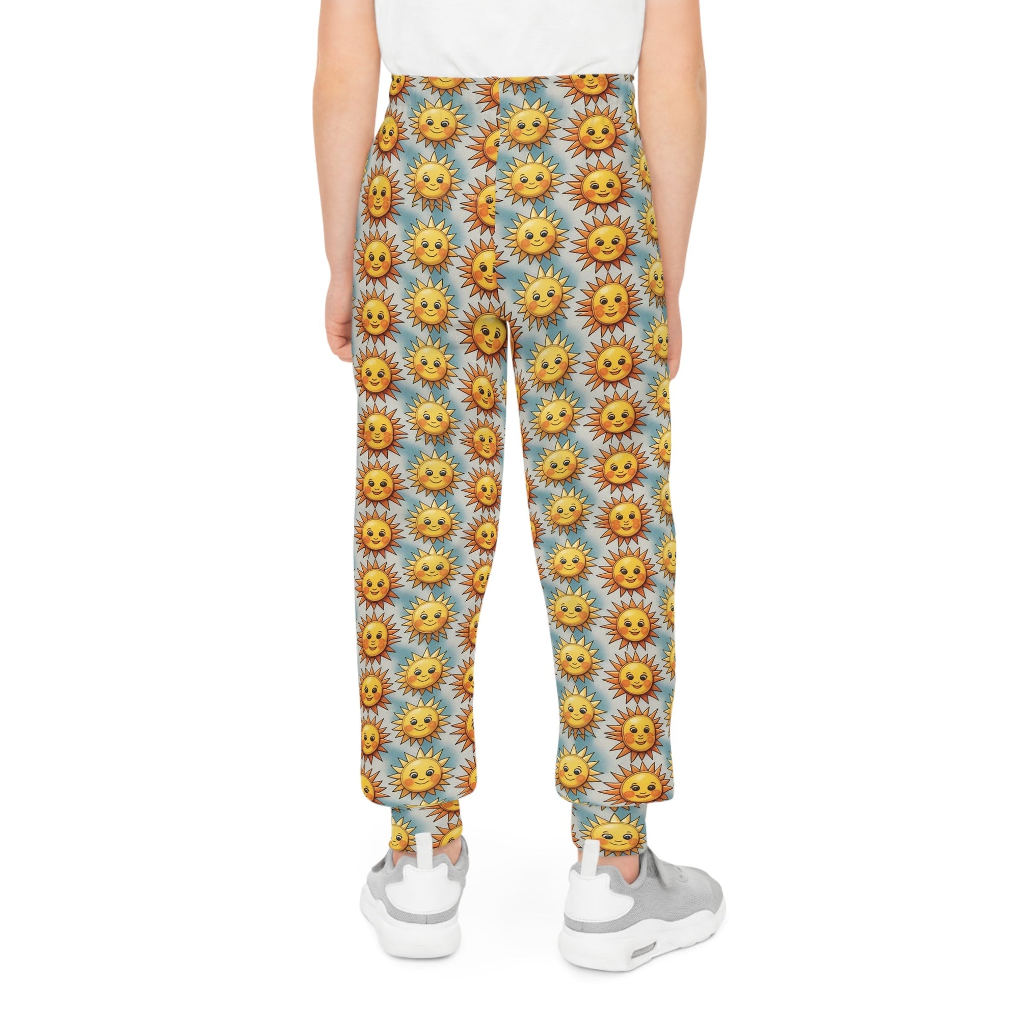 Sunny Days Youth Joggers - Fun & Colorful Sun Pattern for Kids - S - Mart Shop Smart Treasures