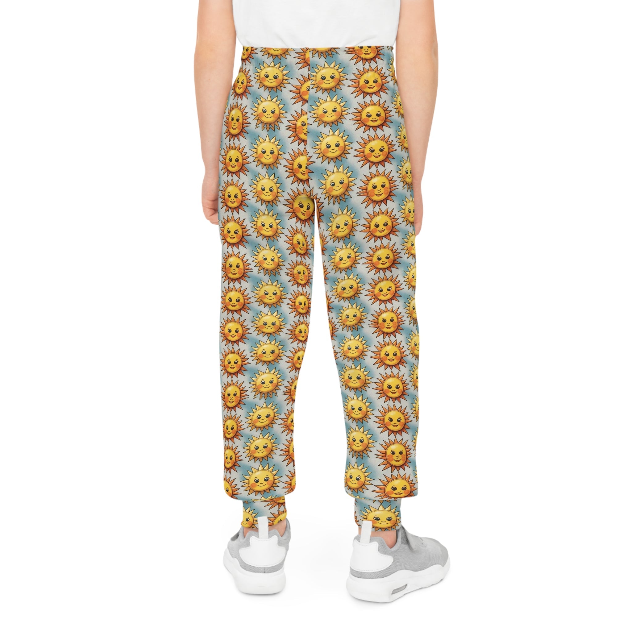 Sunny Days Youth Joggers - Fun & Colorful Sun Pattern for Kids - S-Mart Shop Smart Treasures
