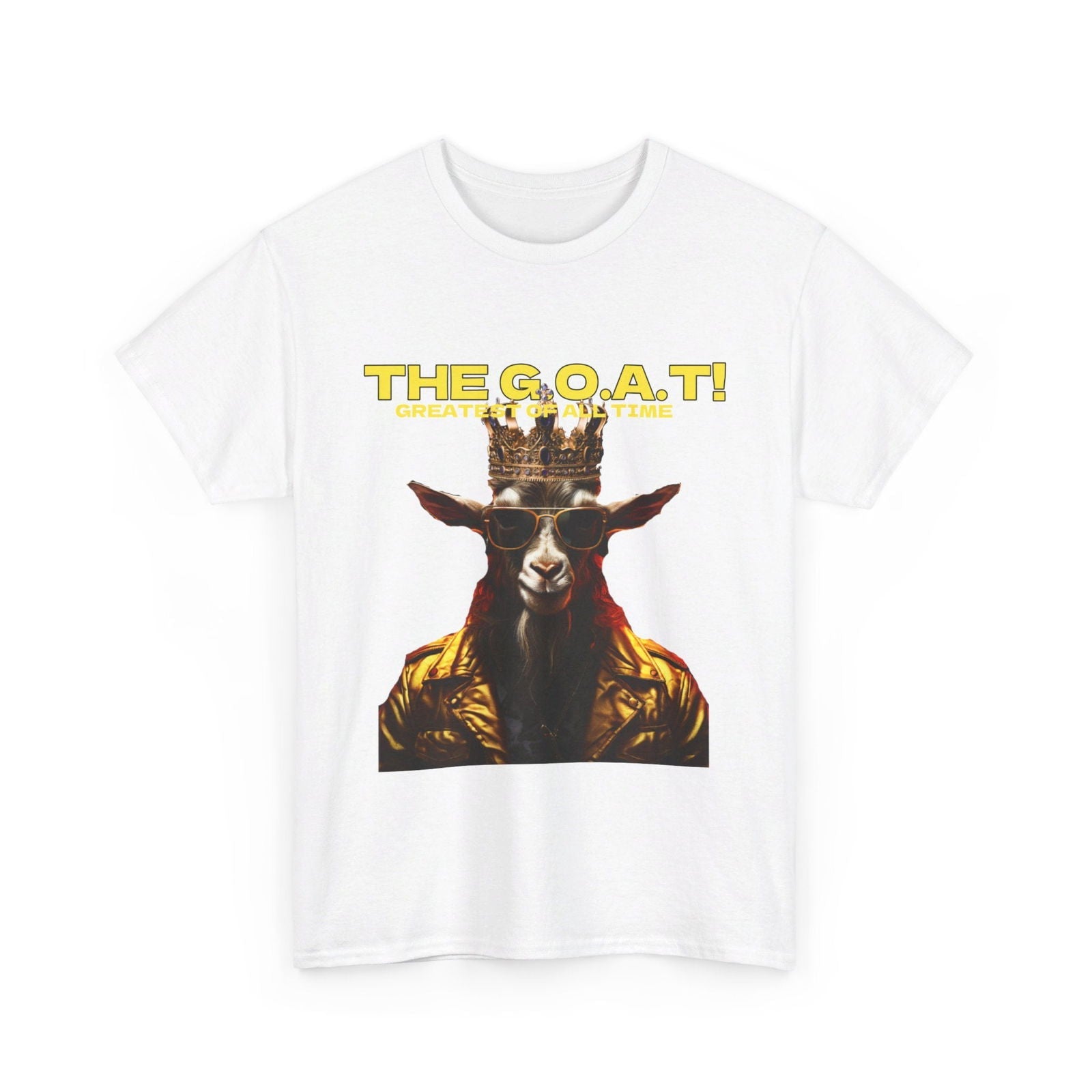 The G.O.A.T Greatest Of All Time submit custom order to add your name! Unisex Heavy Cotton Tee - S-Mart Shop Smart Treasures