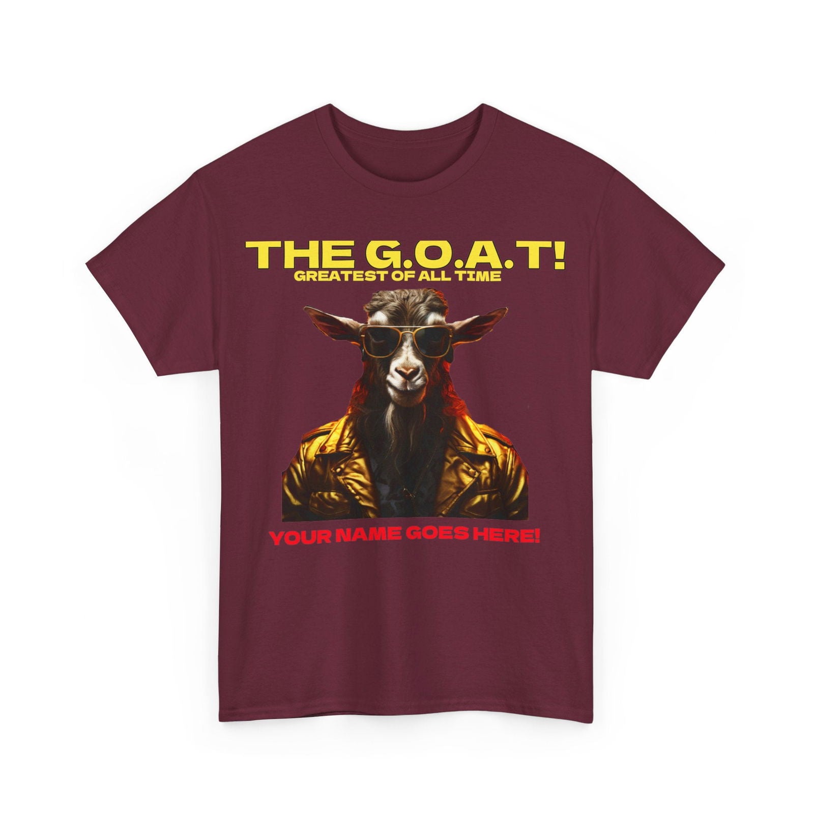 the Goat Your name here Unisex Heavy Cotton Tee - S-Mart Shop Smart Treasures