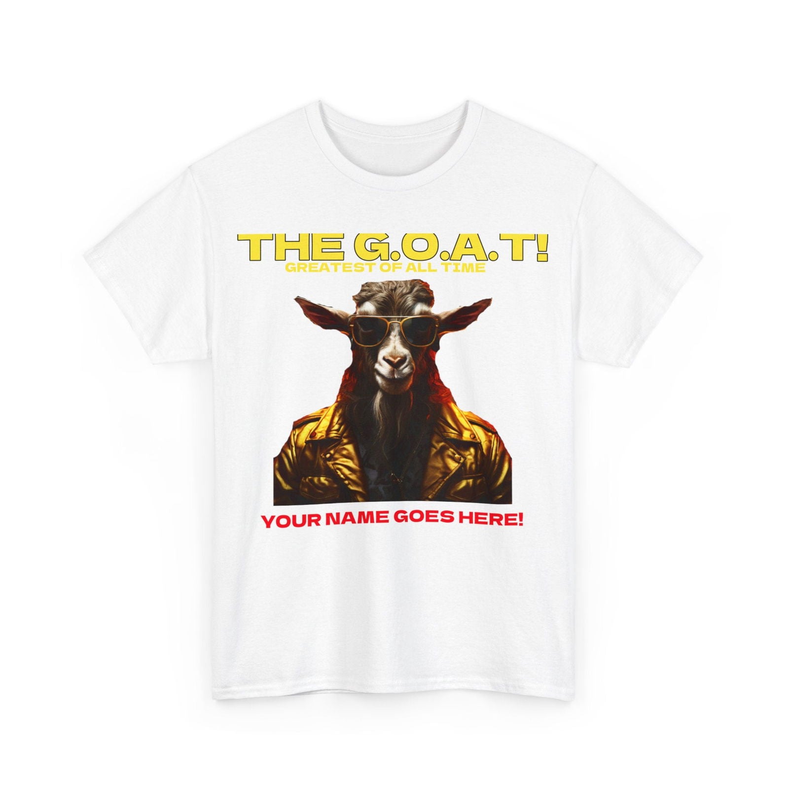 the Goat Your name here Unisex Heavy Cotton Tee - S-Mart Shop Smart Treasures
