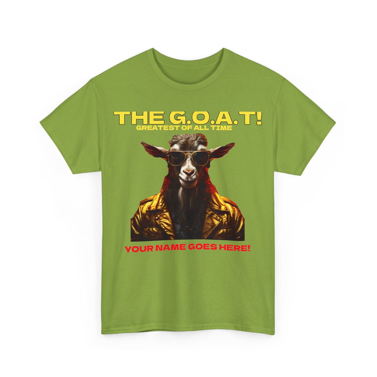 the Goat Your name here Unisex Heavy Cotton Tee - S-Mart Shop Smart Treasures