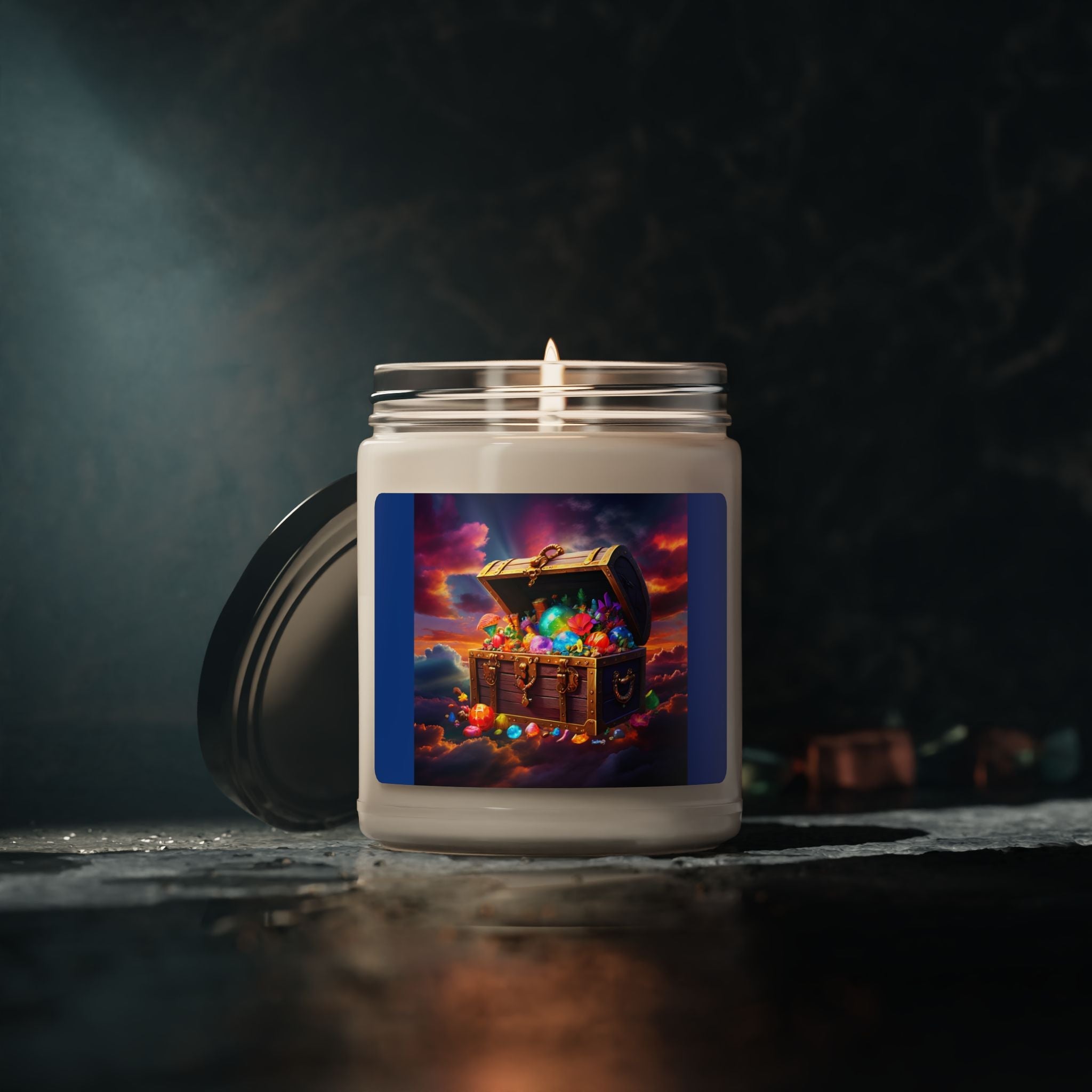 Treasure Chest Scented Soy Candle - 9oz | Colorful Aromatic Bliss for Home Decor - S-Mart Shop Smart Treasures