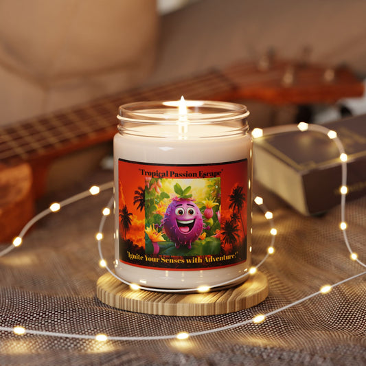 Tropical Passion Escape Candle - Ignite Your Senses with Adventure | 9oz Scented Soy Candle - S-Mart Shop Smart Treasures