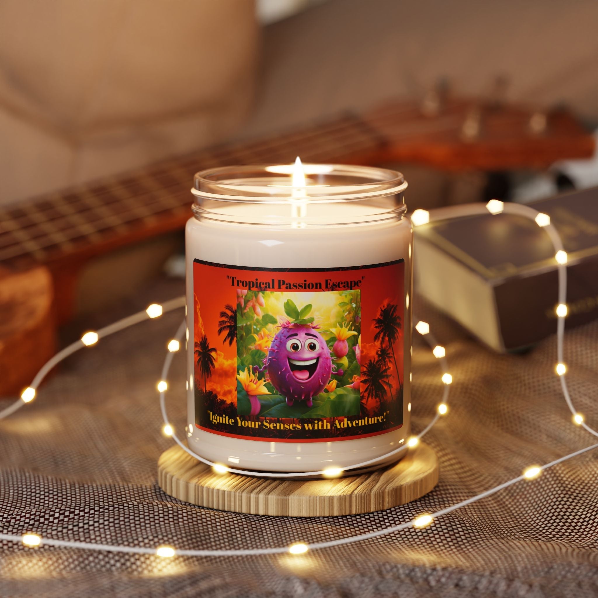 Tropical Passion Escape Candle - Ignite Your Senses with Adventure | 9oz Scented Soy Candle - S-Mart Shop Smart Treasures