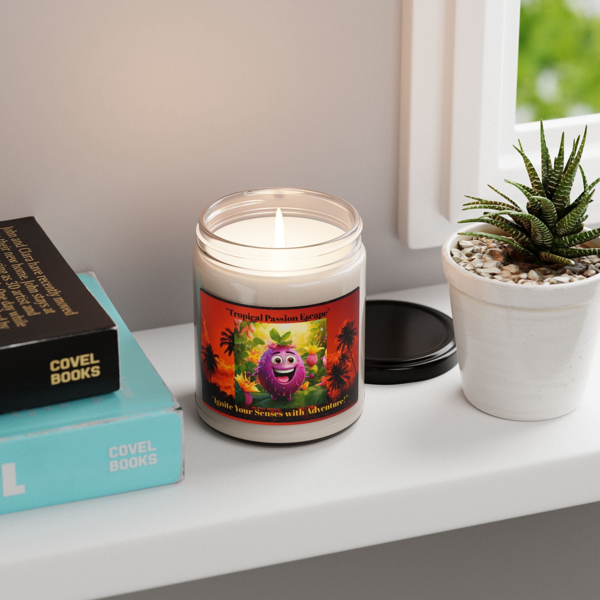 Tropical Passion Escape Candle - Ignite Your Senses with Adventure | 9oz Scented Soy Candle - S-Mart Shop Smart Treasures