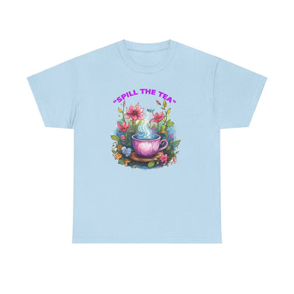 Unisex Tee - Spill the Tea Design - S-Mart Shop Smart Treasures