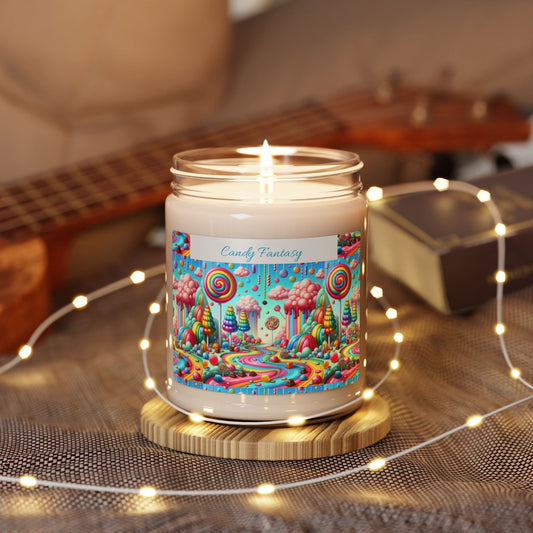 Whimsical Candy Fantasy Scented Soy Candle - 9oz Aromatic Bliss for Home Décor, Gifts, and Celebrations - S-Mart Shop Smart Treasures