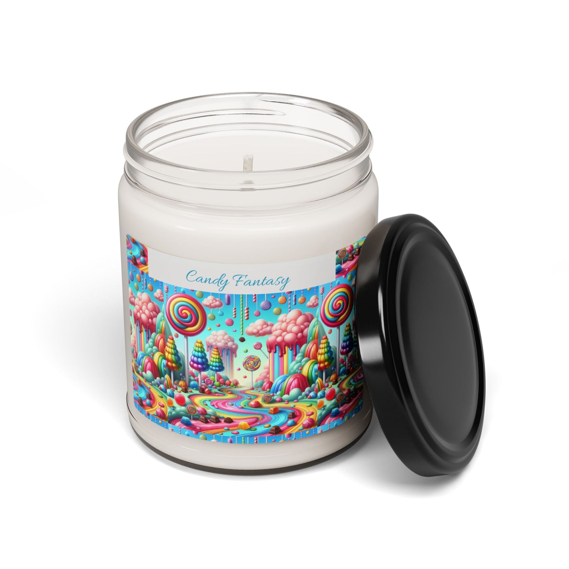 Whimsical Candy Fantasy Scented Soy Candle - 9oz Aromatic Bliss for Home Décor, Gifts, and Celebrations - S-Mart Shop Smart Treasures