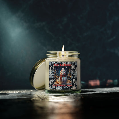 Winter Wonderland Scented Candle - Coconut Apricot Wax (4oz, 9oz) - Holiday Decor and Gift - S-Mart Shop Smart Treasures